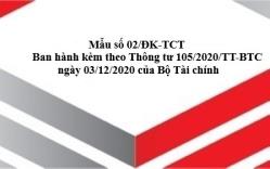 Tờ khai đăng ký thuế mẫu số 02-ĐK-TCT
