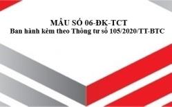 Tờ khai đăng ký thuế: mẫu số 06-ĐK-TCT