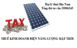 Thuế kinh doanh điện năng lượng mặt trời
