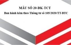 Tờ khai đăng ký thuế: mẫu số 20-ĐK-TCT