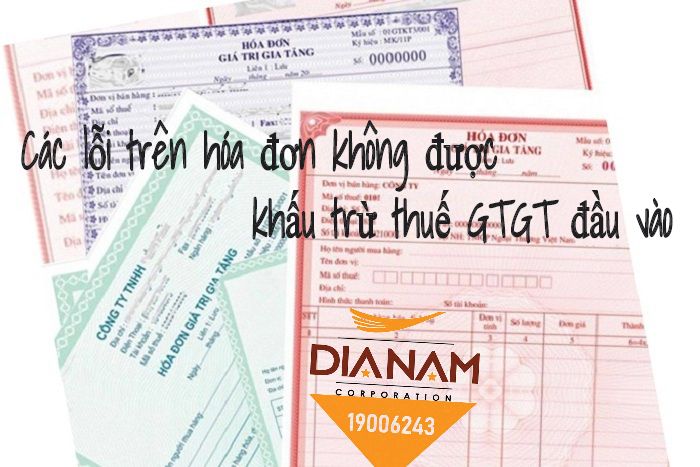 Các lỗi trên hóa đơn không được khấu trừ thuế GTGT đầu vào