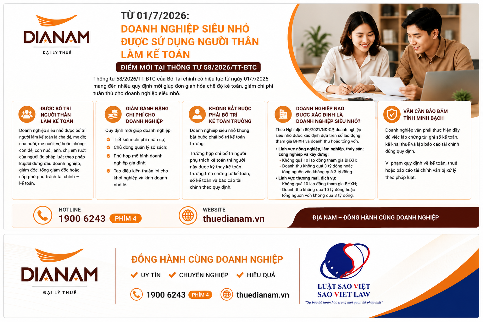TỪ 01/7/2026: DOANH NGHIỆP SIÊU NHỎ ĐƯỢC SỬ DỤNG NGƯỜI THÂN LÀM KẾ TOÁN – ĐIỂM MỚI ĐÁNG CHÚ Ý TẠI THÔNG TƯ 58/2026/TT-BTC