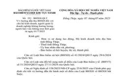 Công văn 351: Hướng dẫn thu BHXH với chủ hộ kinh doanh từ ngày 01/7/2025 của BHXH khu vực XXXIII