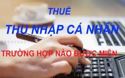 Các khoản được miễn thuế TNCN